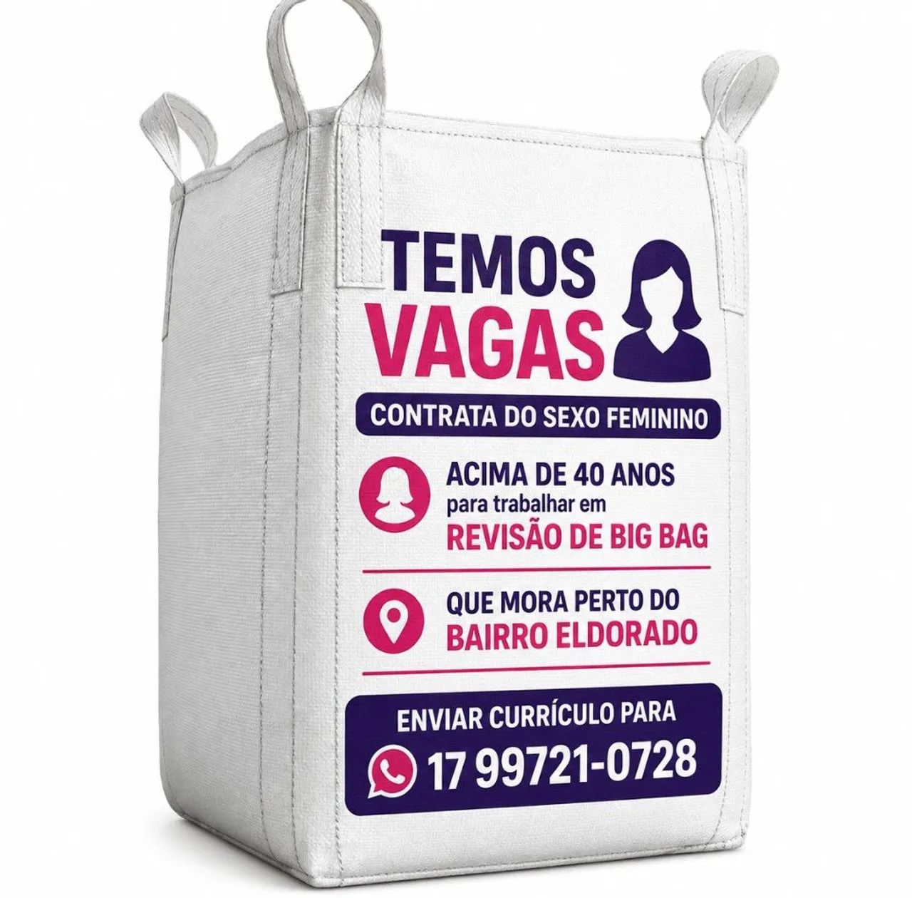 Vaga de serviço mulheres acima dos 40 anos
