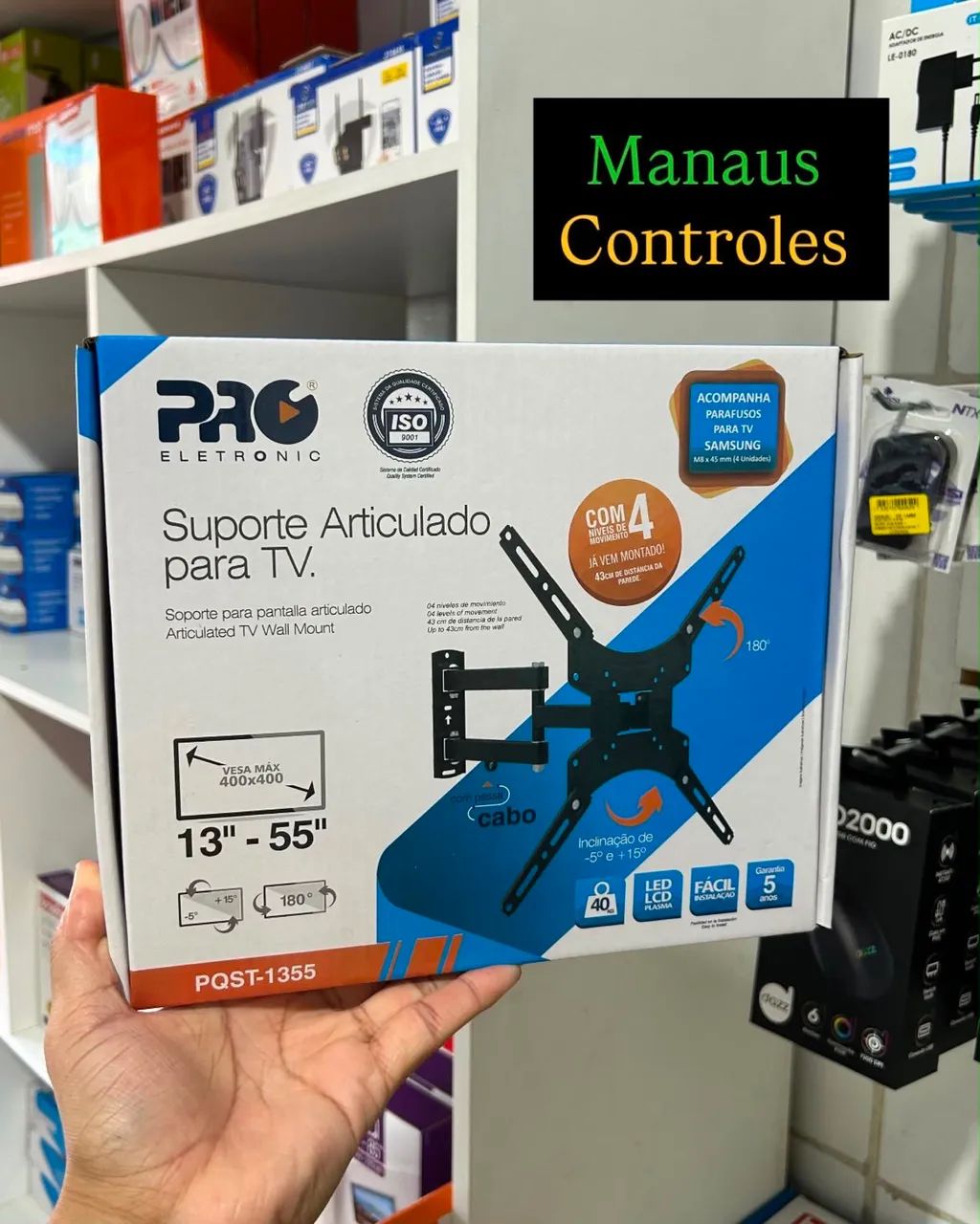 Suporte para Tv articulado até 55 polegadas 