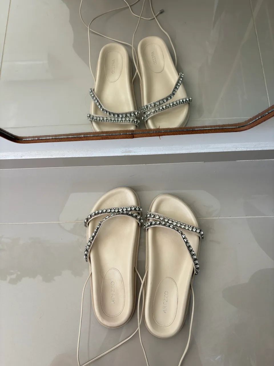 SANDÁLIA AREZZO OFF WHITE  - Foto 3