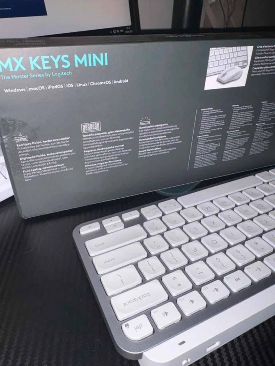 TECLADO LOGITECH MX KEYS MINI NOVO BRANCO 431117092175237122