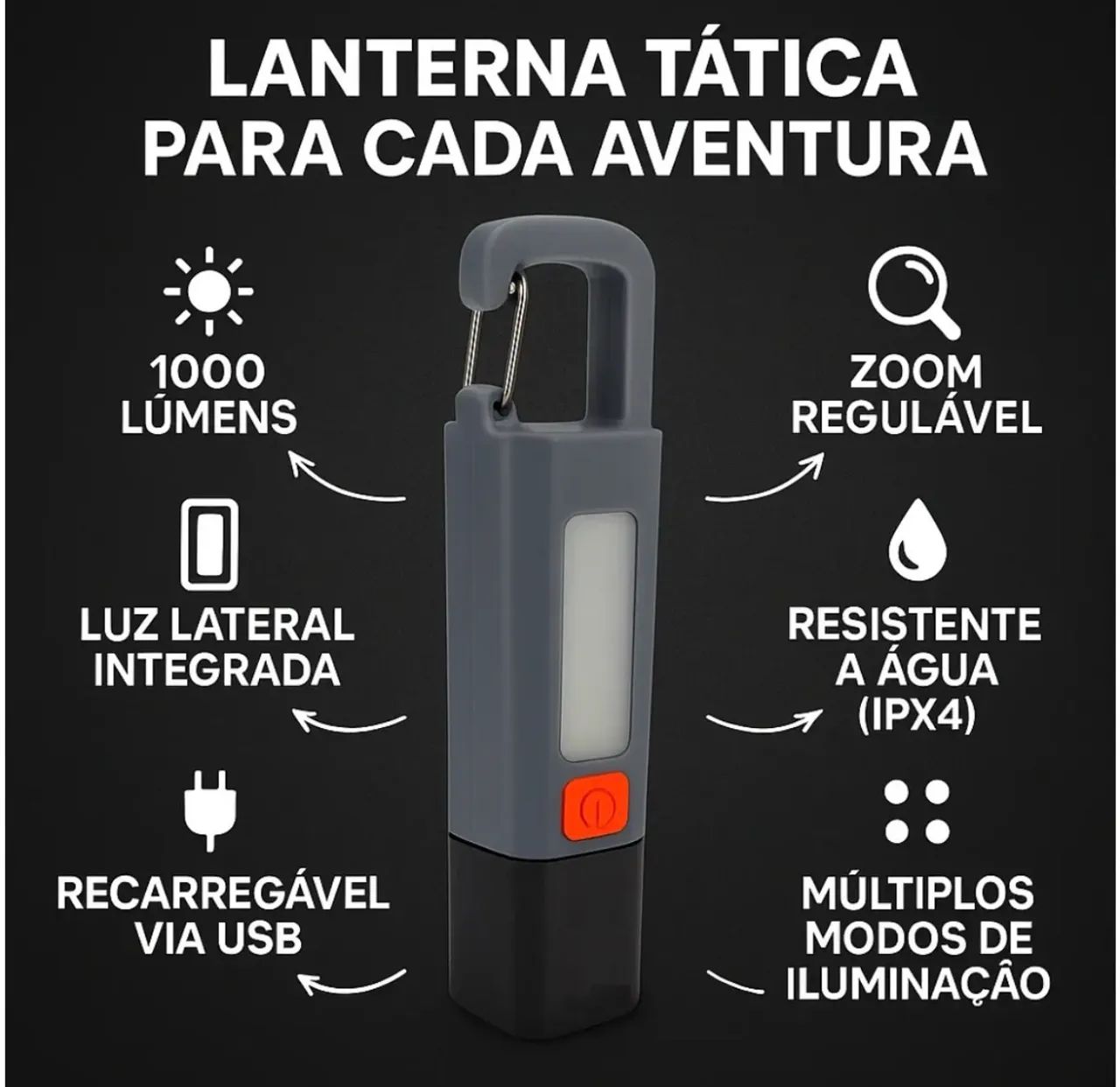 Lanterna recarregável - Foto 4