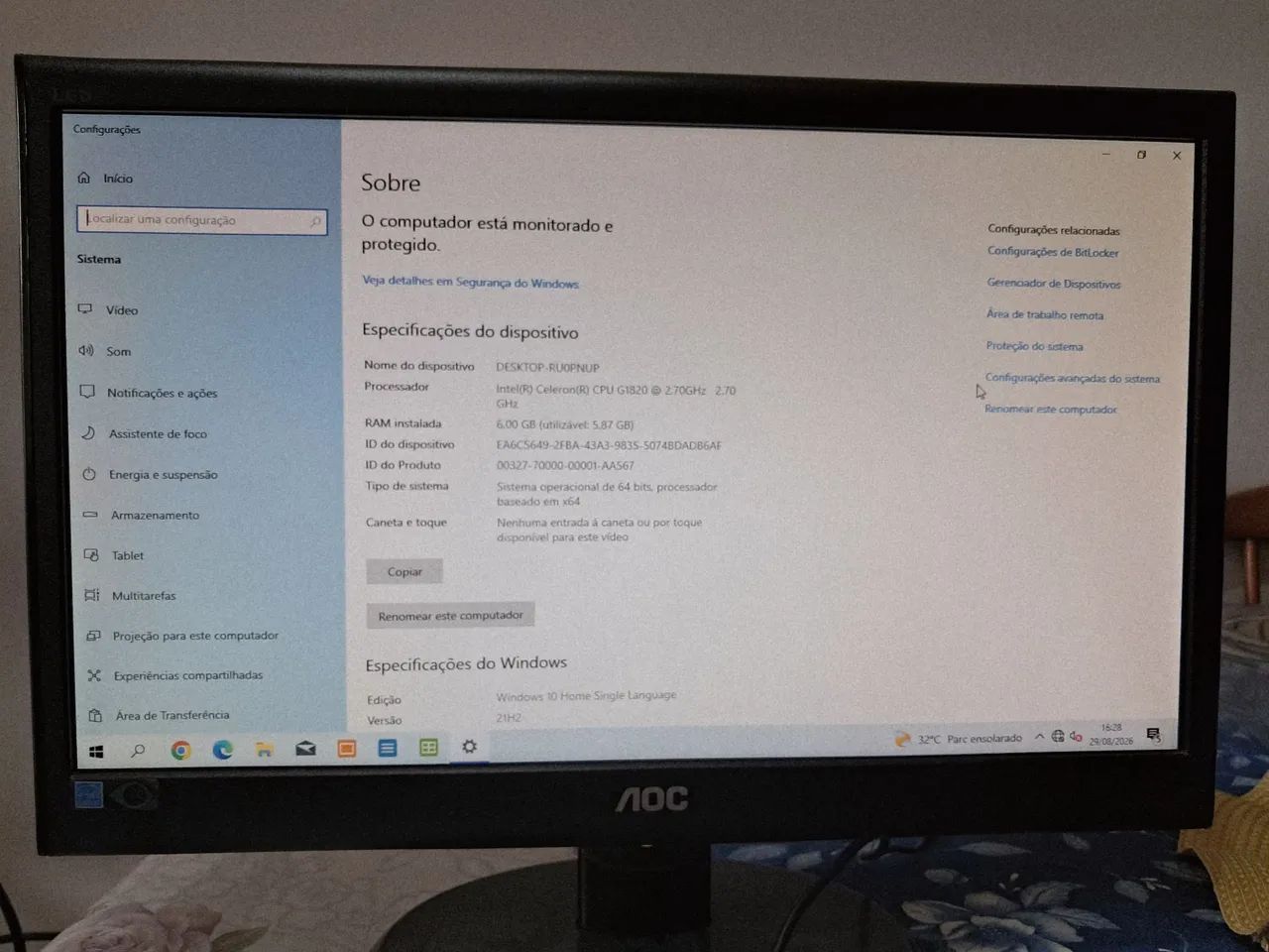 PC - Intel Celeron - 6GB RAM - HD 500GB - Foto 4