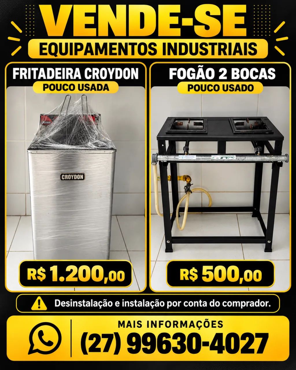 Fritadeira e fogão 