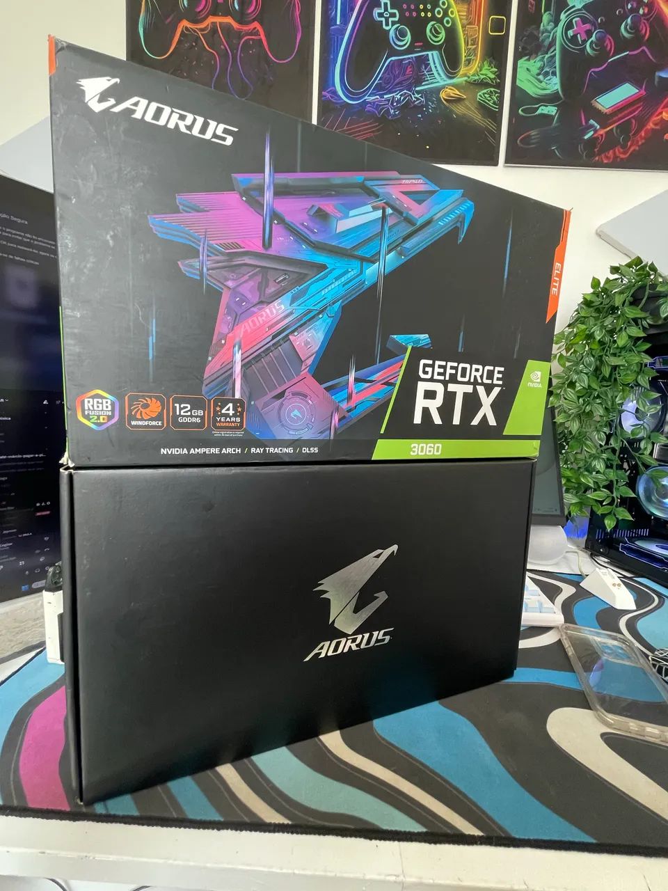 Placa de video 3060 aorus elite 12 gb