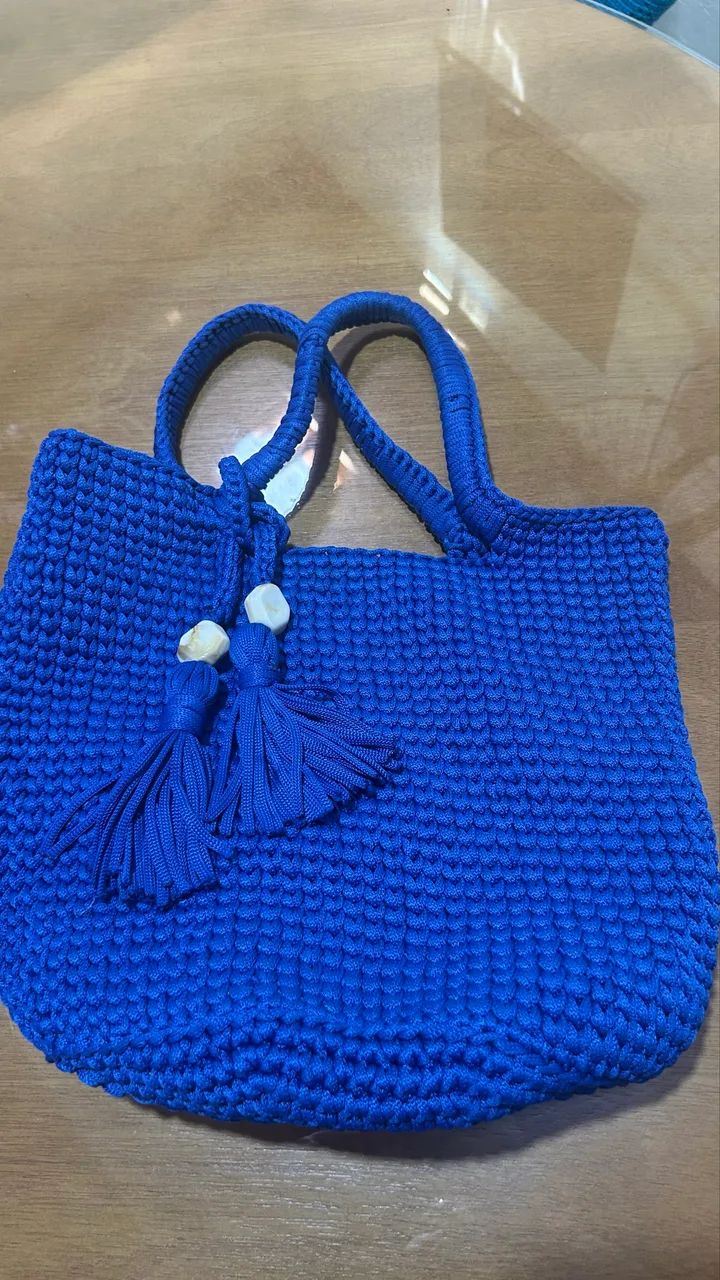 Bolsa de crochê feito a mão  - Foto 3