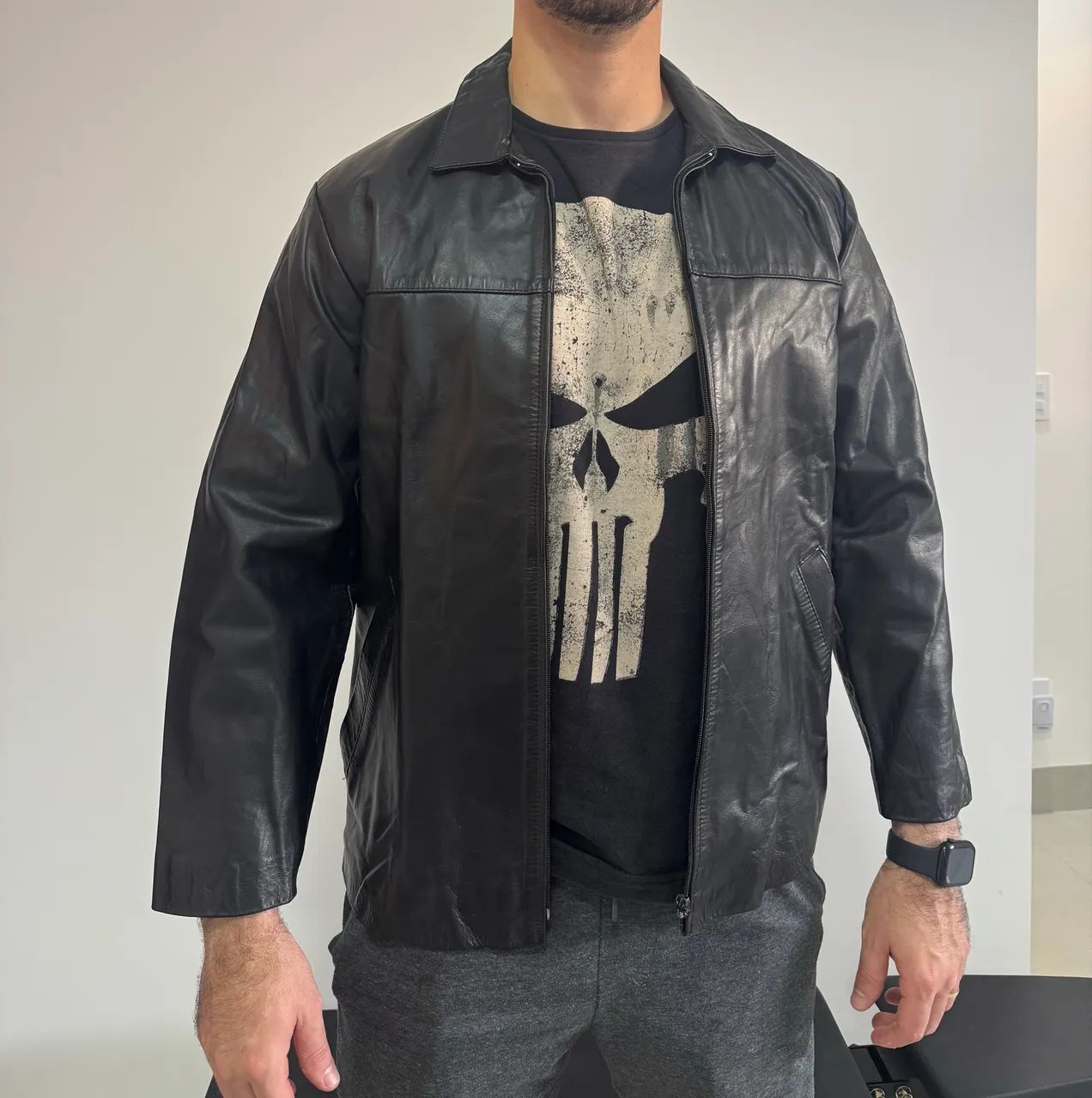 Jaqueta Masculina de Couro - Foto 3