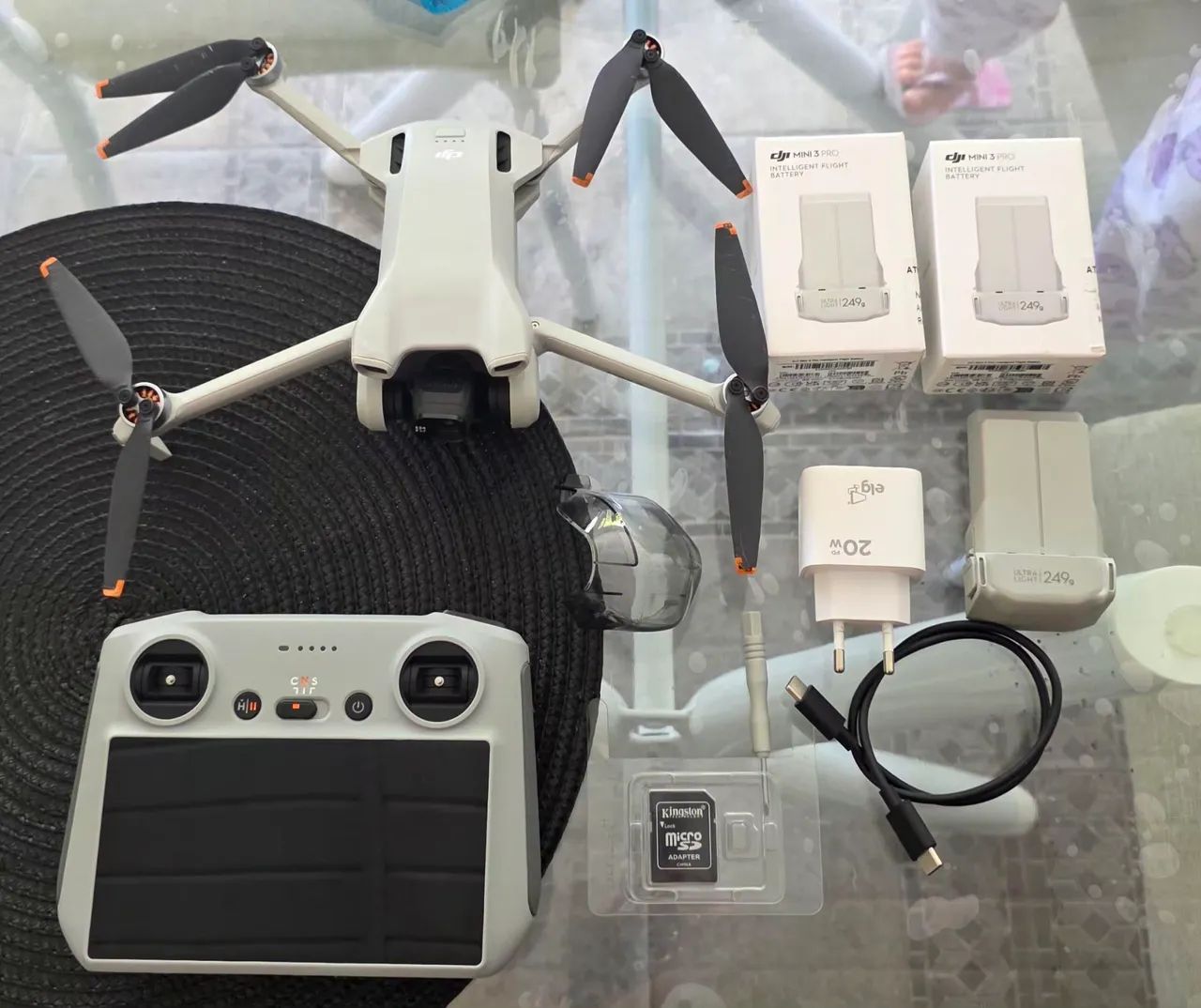 Drone mini 3 bateria pro + acessórios
