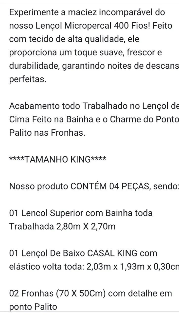 Jogo de Lençol 4 peças - Cama King - Foto 4