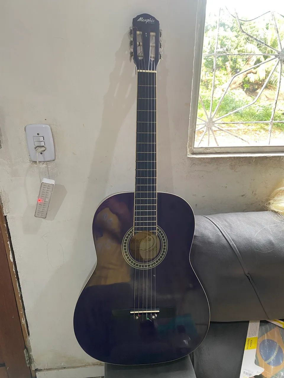 Violão roxo de náilon 