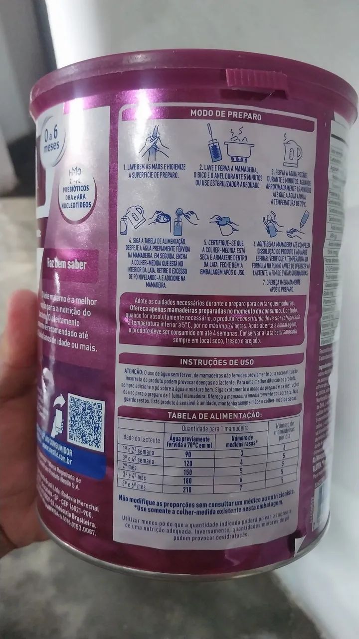 Fórmula Infantil NAN Comfor HMO 0 a 6 meses 800g - Foto 2