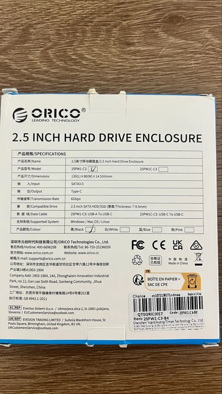 Case SSD Orico 2.5 - Foto 2