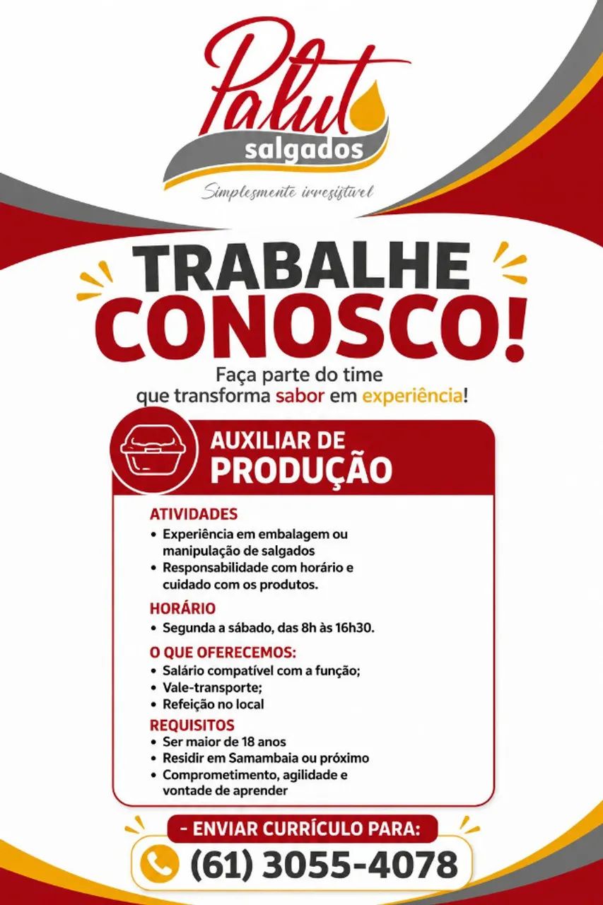Auxiliar de Produção e Cozinha