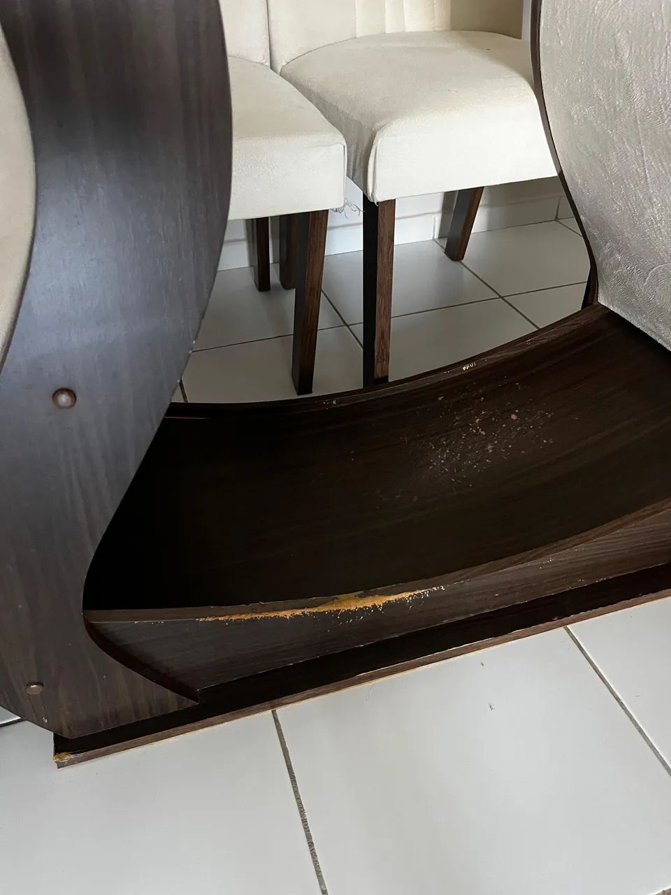     Mesa de Jantar com 6 Cadeiras - Vidro + Estofadas - Foto 4