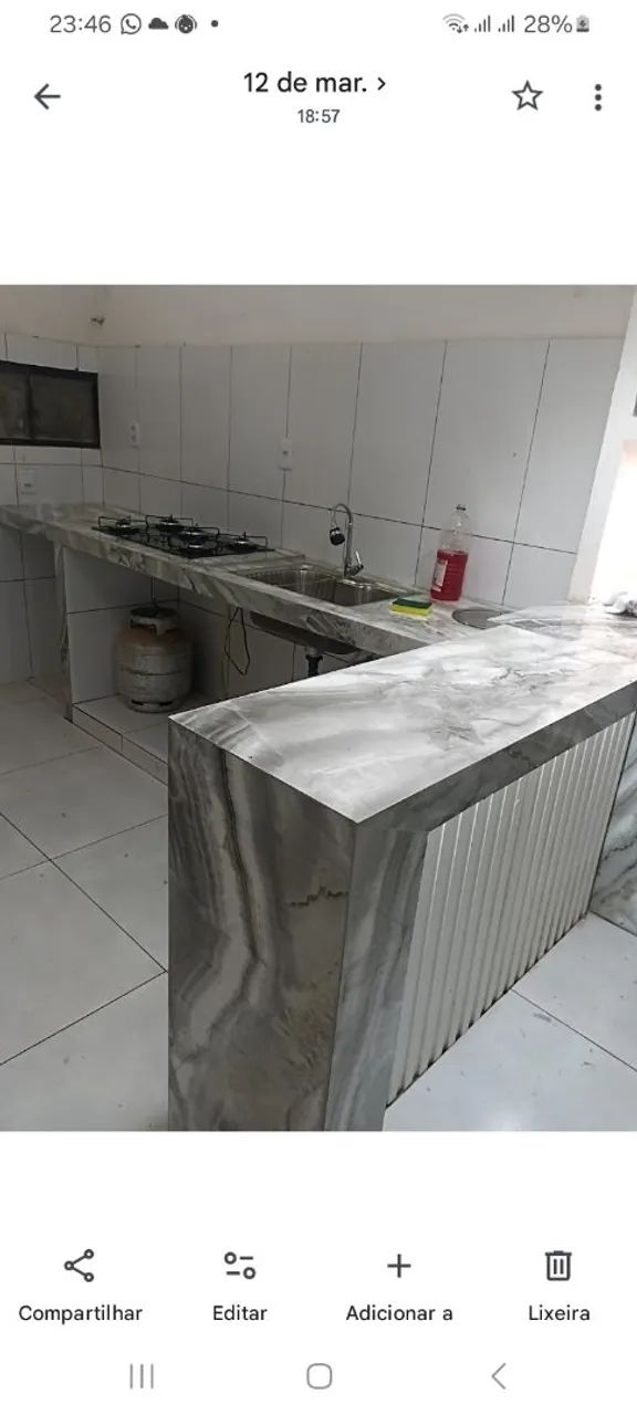 Ninxo bancada de pia e pia de banheiro tudo em pocelanato - Foto 3