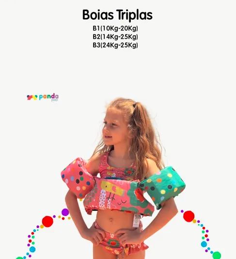 Boia Tripla Infantil Panda Pool Abelhinha B2 14 a 25kg - Foto 5