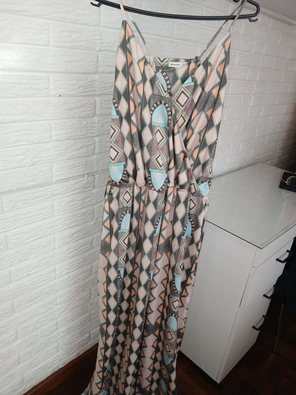 Vestido longo estampa geométrica  - Foto 4