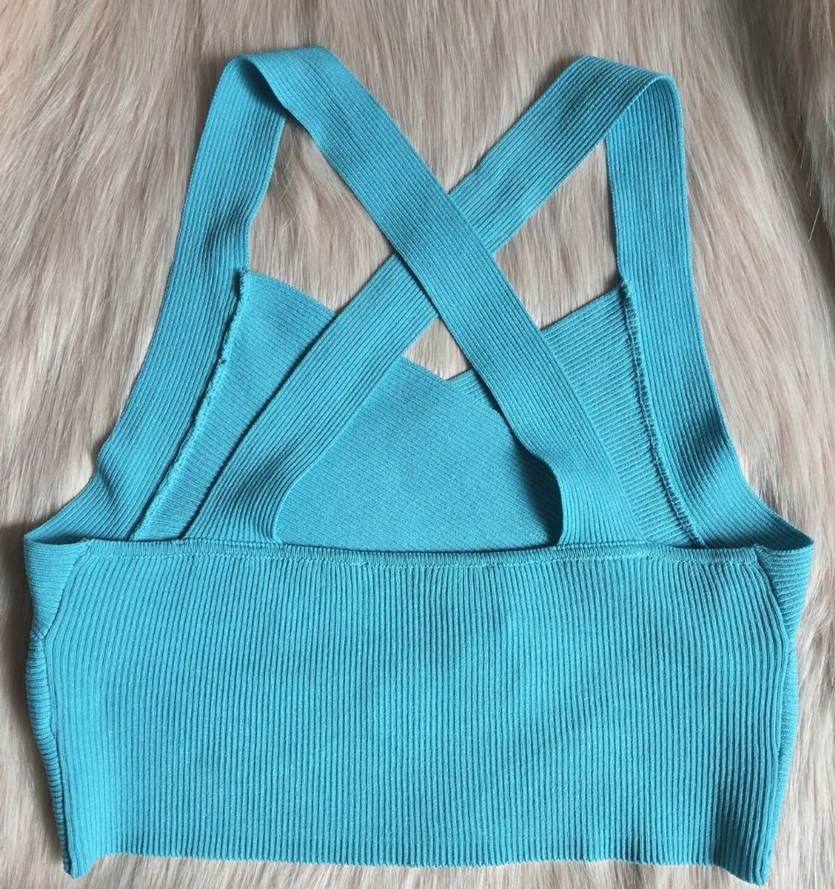 Cropped zara azul Turquesa  - Foto 2