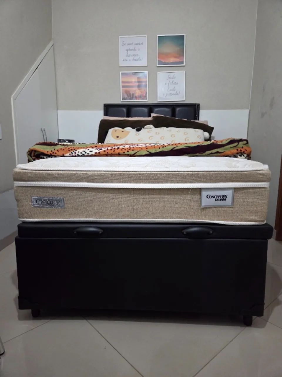 Cama solteirão com colchão e cabeceira - Foto 5