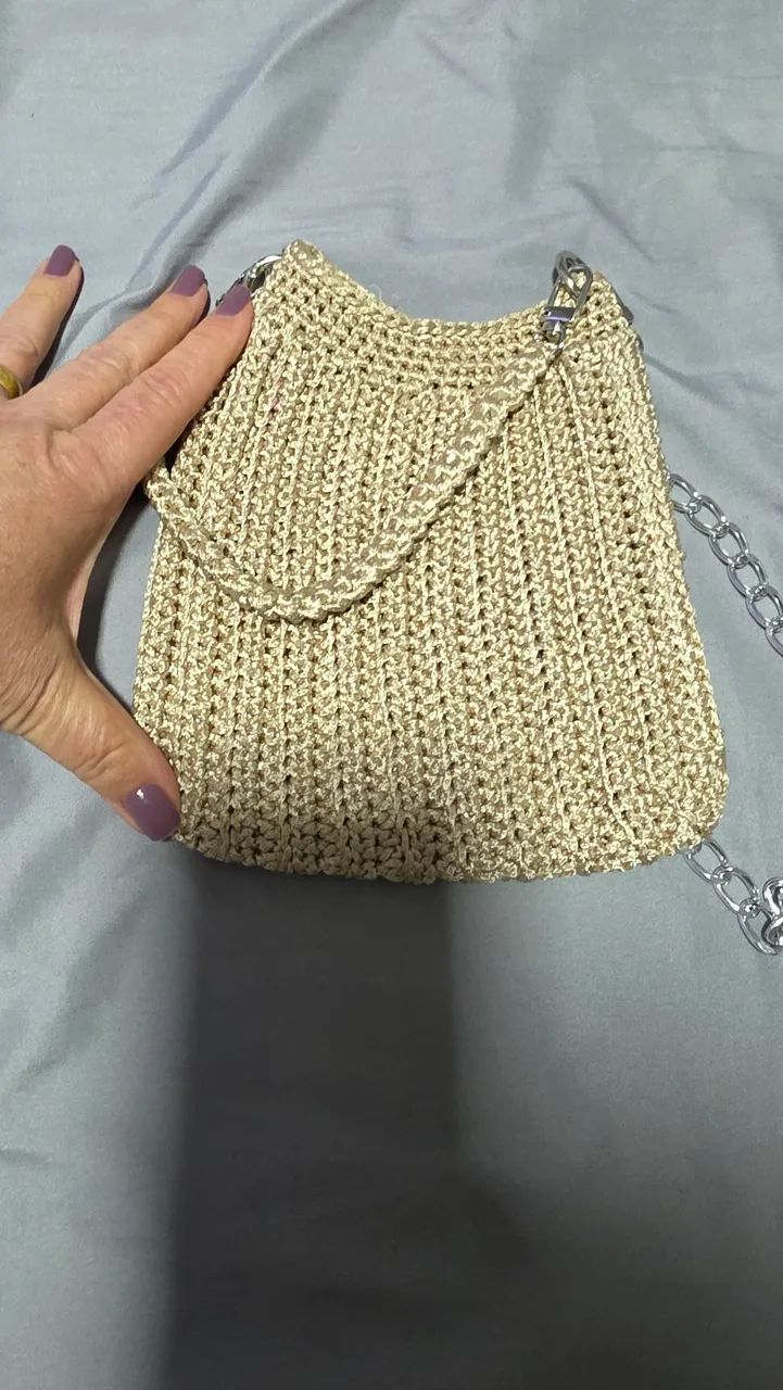 Bolsa de crochê artesanal - Foto 2