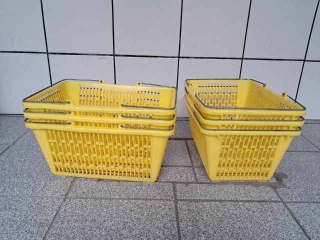 Kit de 6 cestos de compra de supermercado. com alças em aço - Foto 5