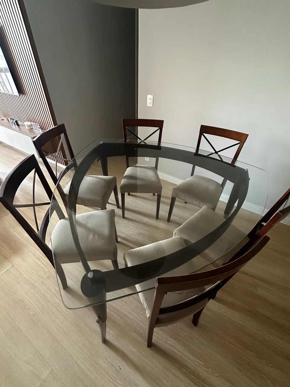 Mesa de jantar  Líder com Tampo de Vidro