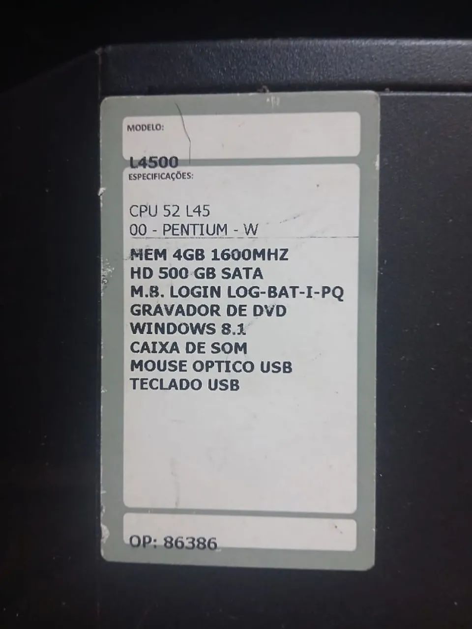 Computador (CPU)- L4500 - Foto 3