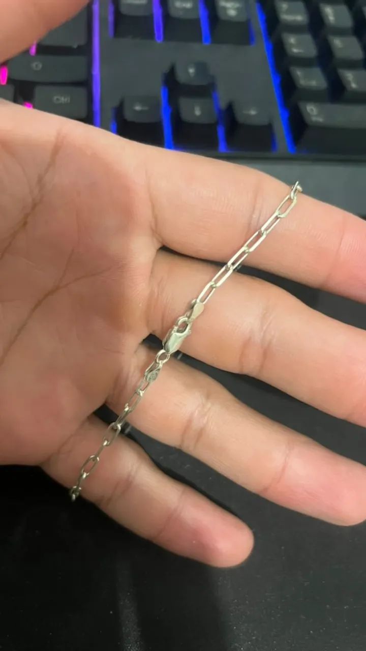 Pulseira Prata 925 3mm - Elo Cartier - Foto 2