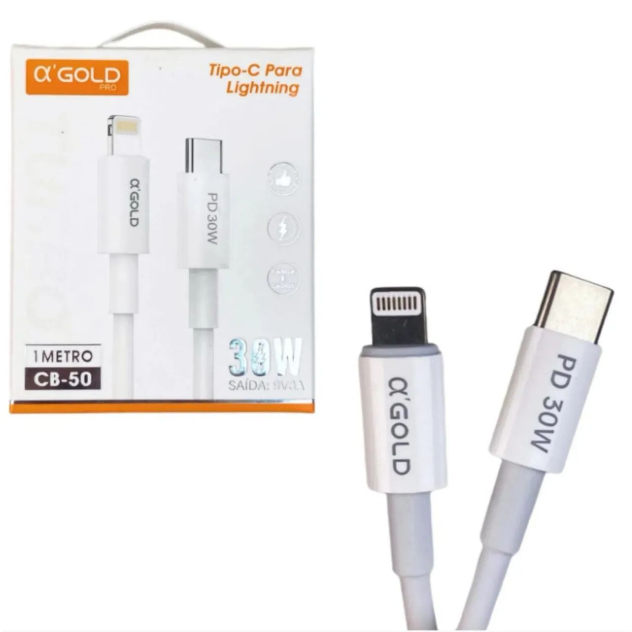 Cabo Para iPhone Turbo 30W Tipo-C Para Lightning