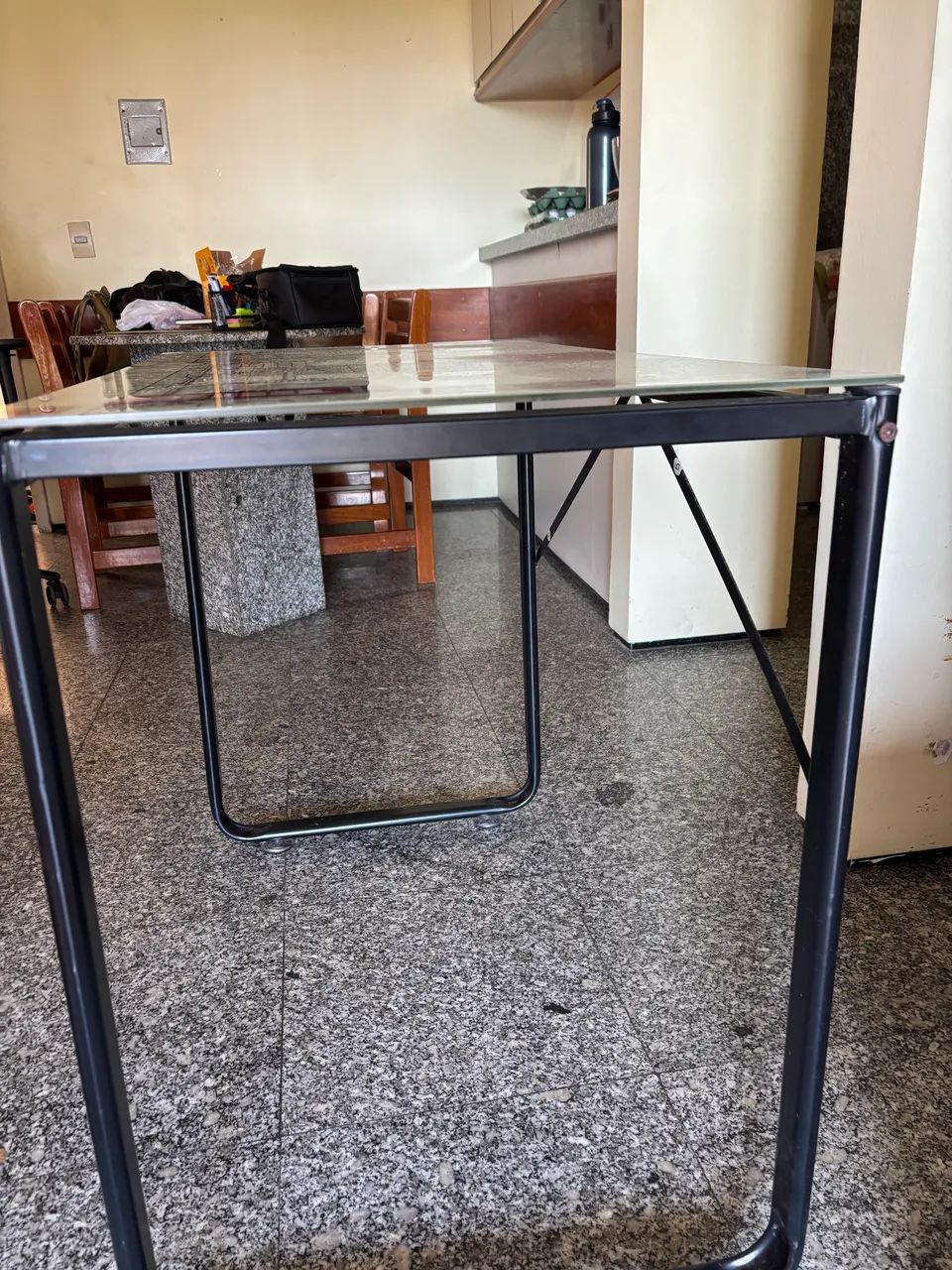 Escrivaninha metal e vidro para quarto - Foto 2