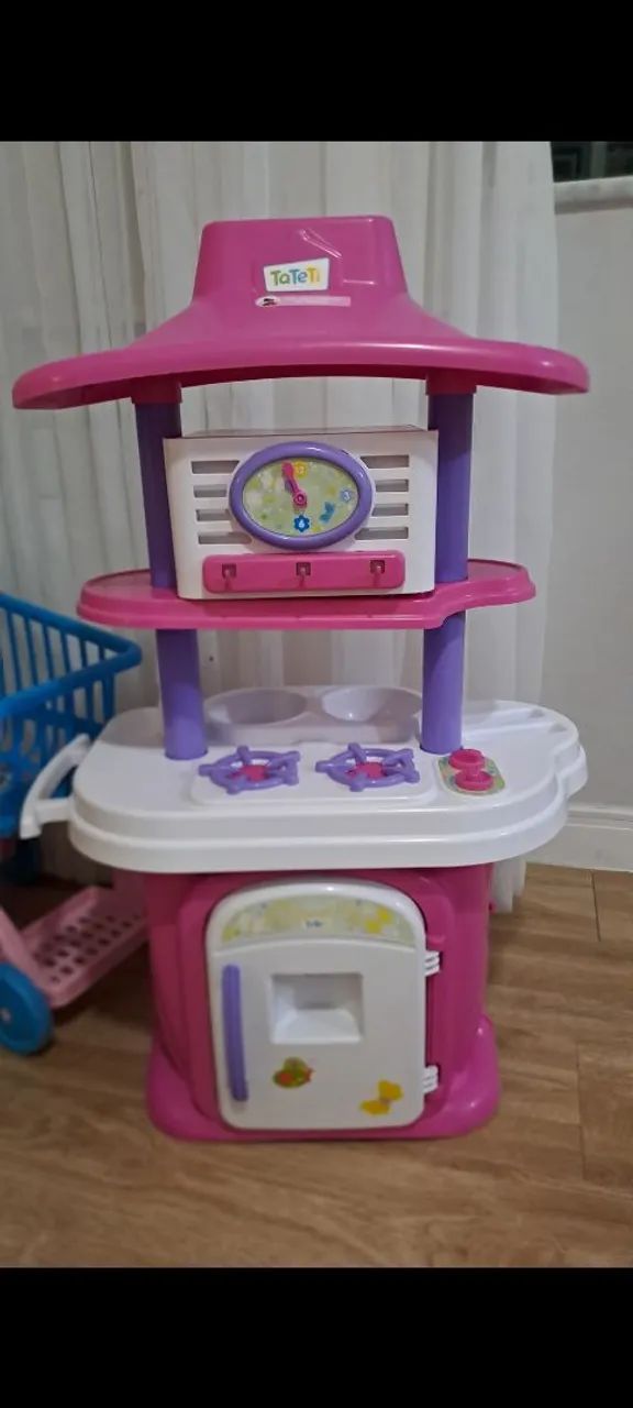 Cozinha infantil e carrinho de compras  - Foto 4