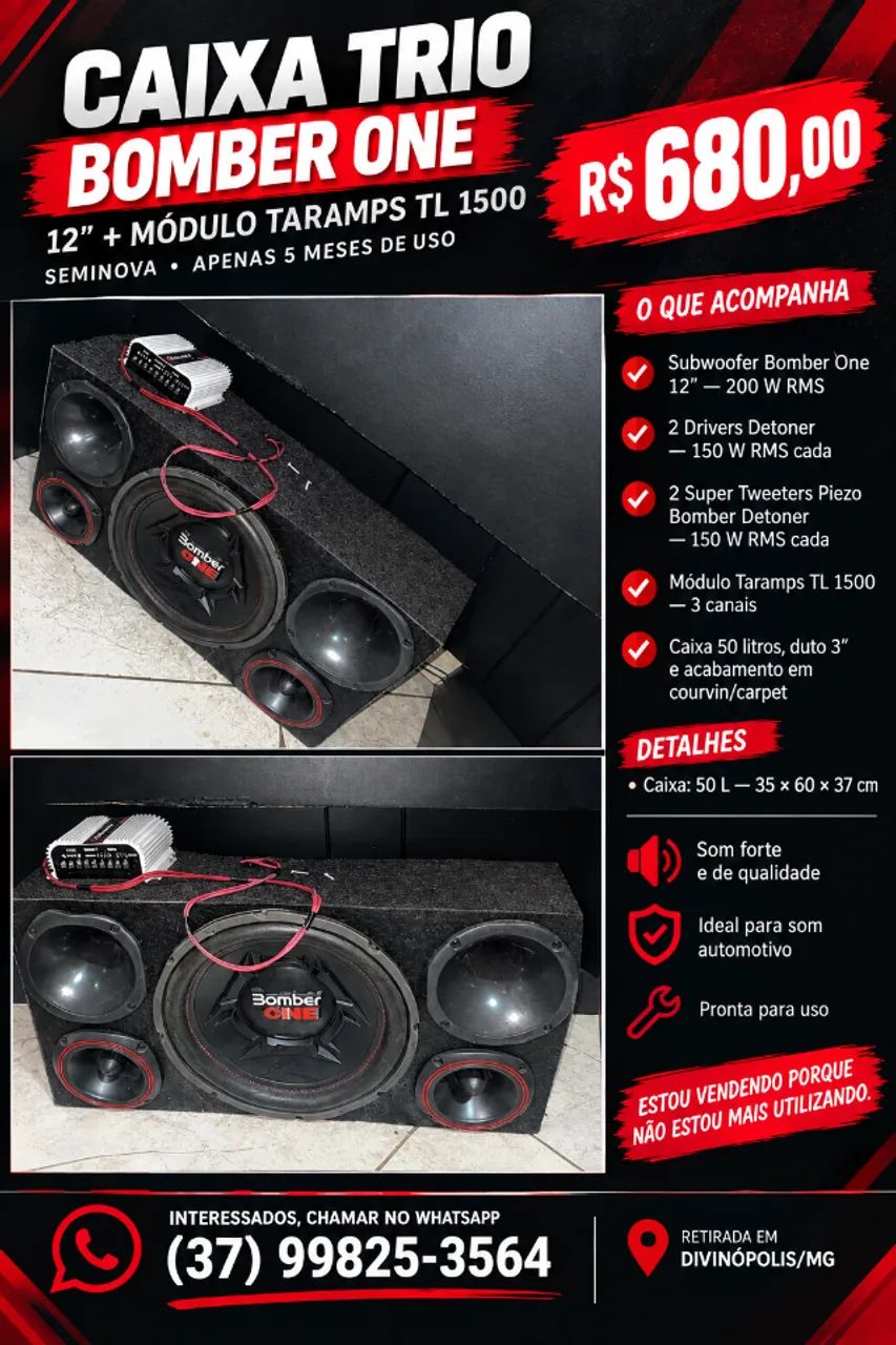 CAIXA DE SOM TRIO 