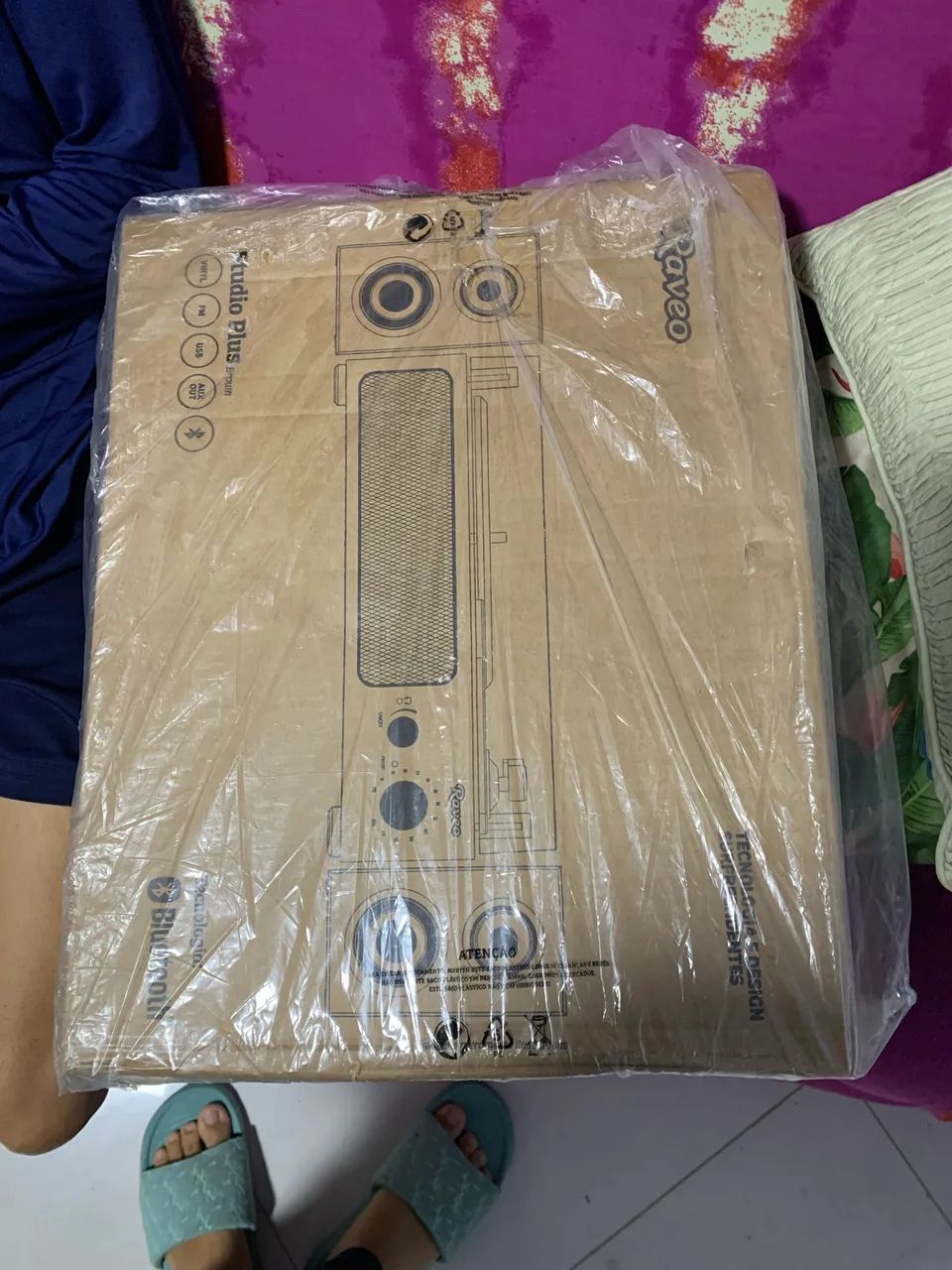 Vitrola Raveo Studio Plus Brown Bluetooth Disco E Usb Fm - Foto 2