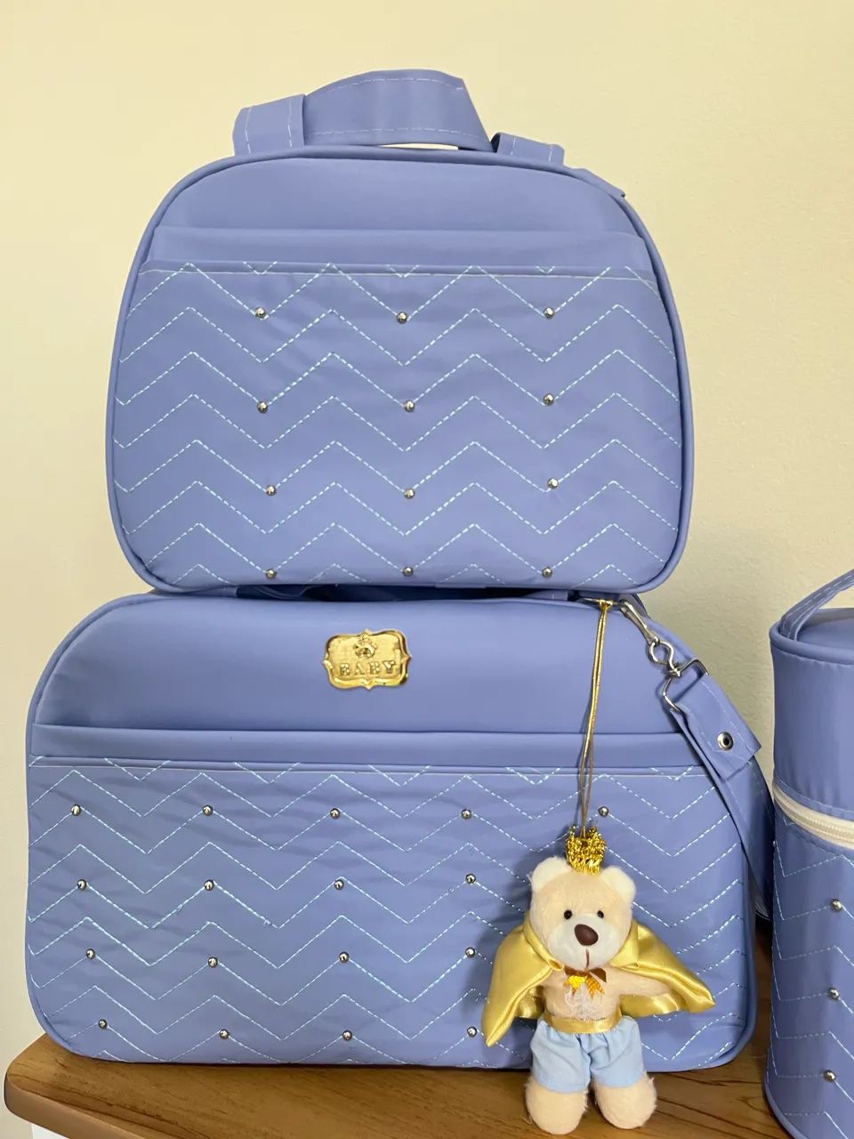 Kit Bolsa Bebê Azul - Foto 2