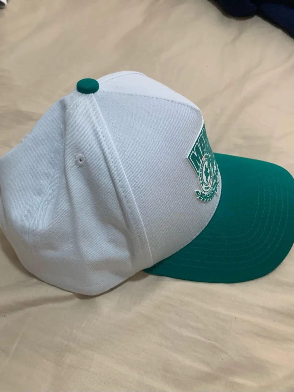 Boné Mancha Verde aba curva verde e branco - Foto 2