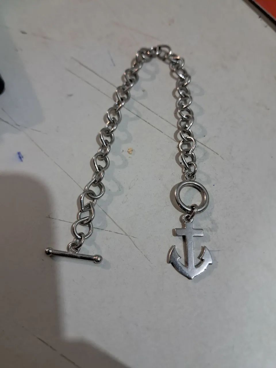 Pulseira banhada em rodio 20 cm nova - Foto 2
