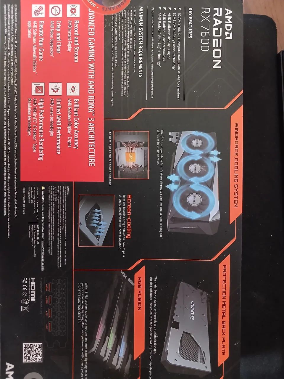 Rx 7600 8gb triplo fan Gigabyte - Foto 4