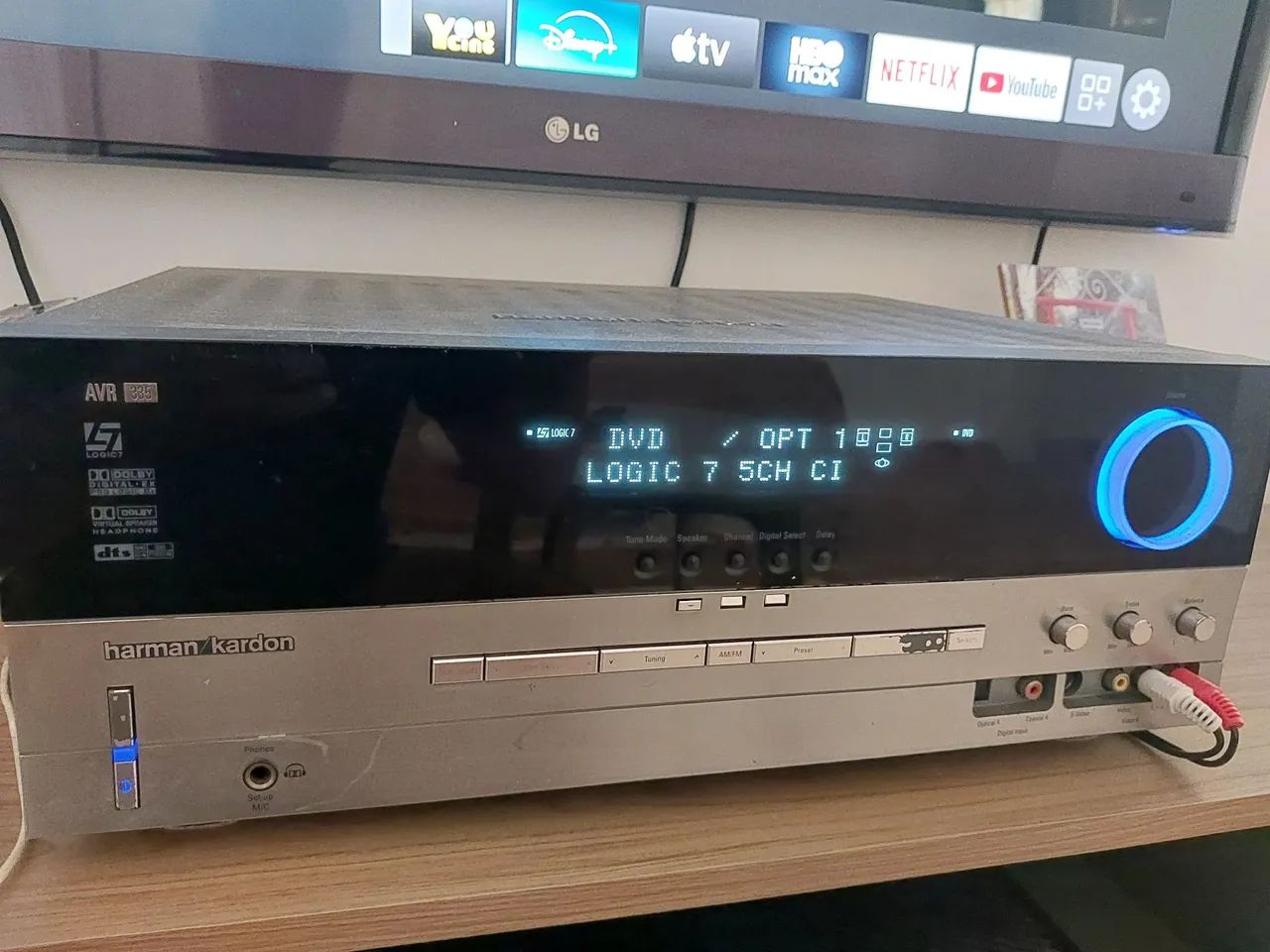 Kit Receiver Harman Kardon e caixas Morel