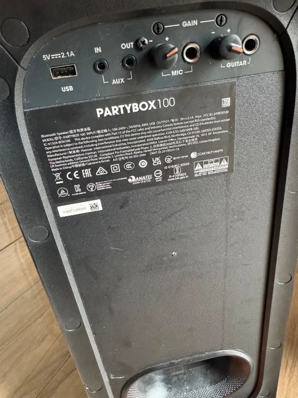 Caixa de Som JBL PartyBox 100 - Potente e Original  - Foto 5