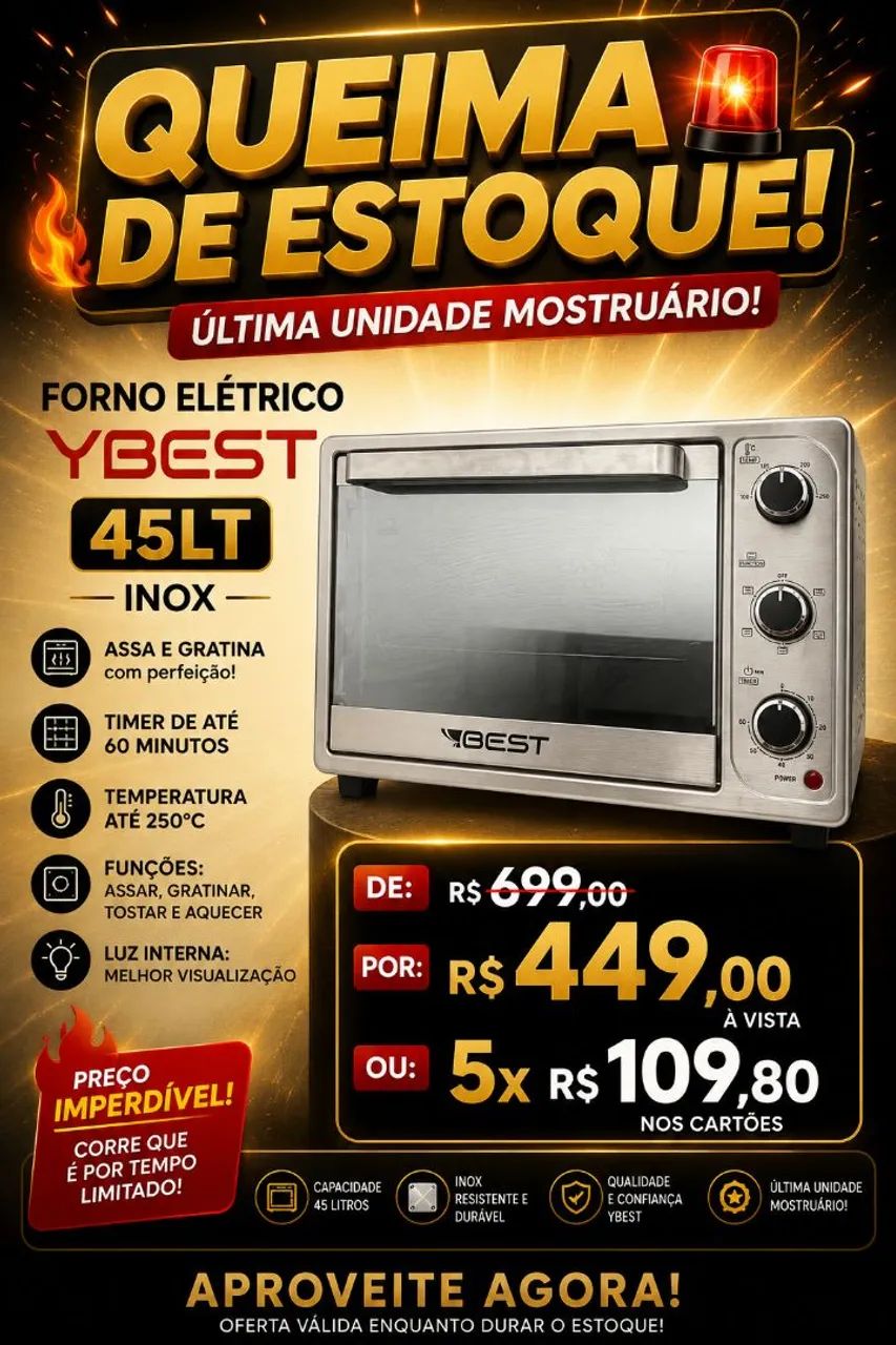 Fornos na promoção queima de estoque 