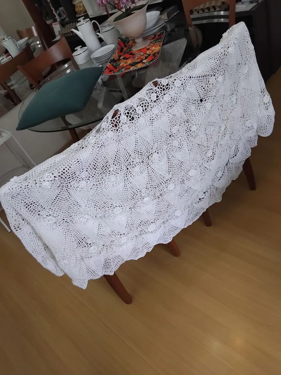 Toalha croche feito a mão retangular  - Foto 3