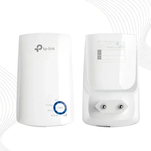 Repetidor Amplificador De Sinal Wifi Tp-link 300mbps N300 Tl-wa850re Cor Branco
