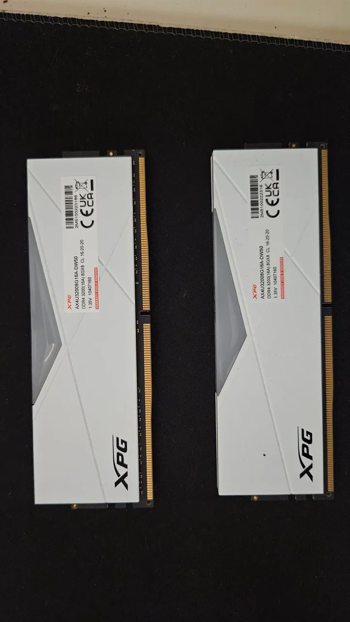 Kit 2x8 Memória Ram XPG Spectrix RGB Branca 3200MHz D50 CL 16 - Foto 2