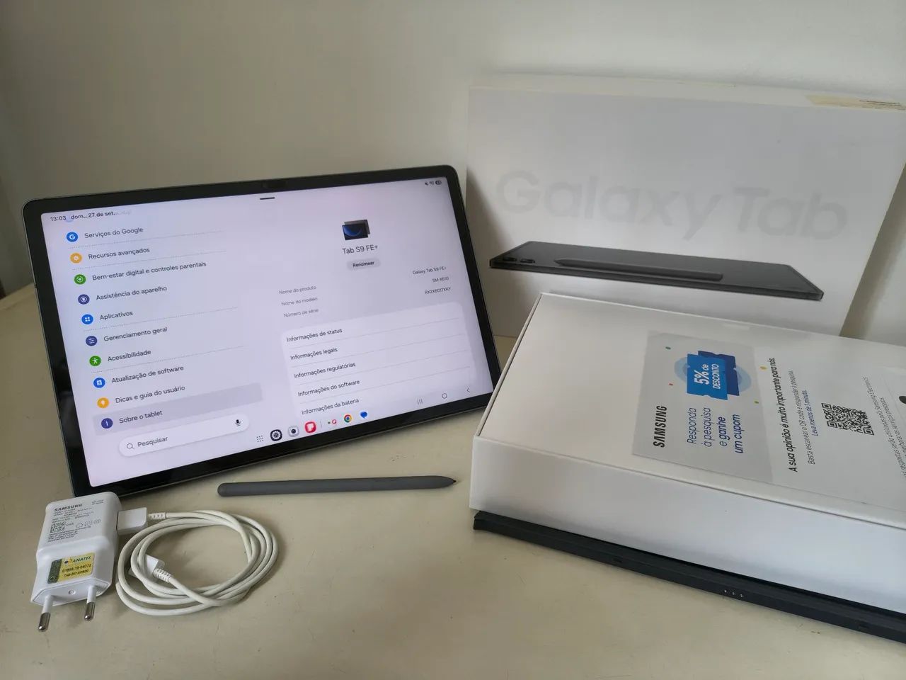 Tablet Samsung Tab S9 FE+ (Plus) + Capa/Teclado Magnético Bettdow - Foto 3