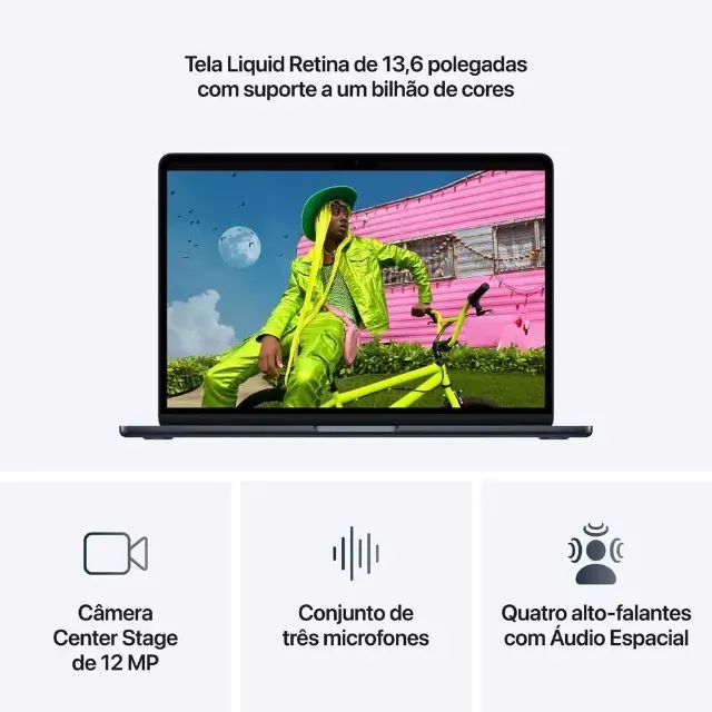 MacBook Air M5 13インチ 16GB/1TB ミッドナイト MacBook Air M5 13? 16/512GB Midnight - 1 Ano de Garantia Apple
