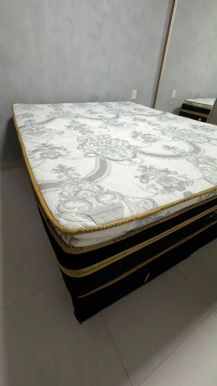 Colchão +Base Queen com pillow top - Foto 3