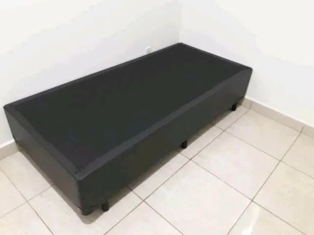 Base Cama Box Solteiro 88x188 Corino ou Suede Cores