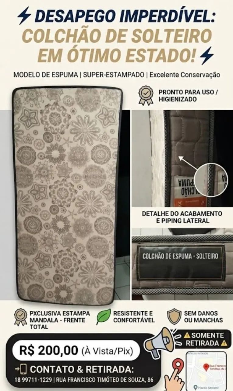 Colchão de Solteiro 