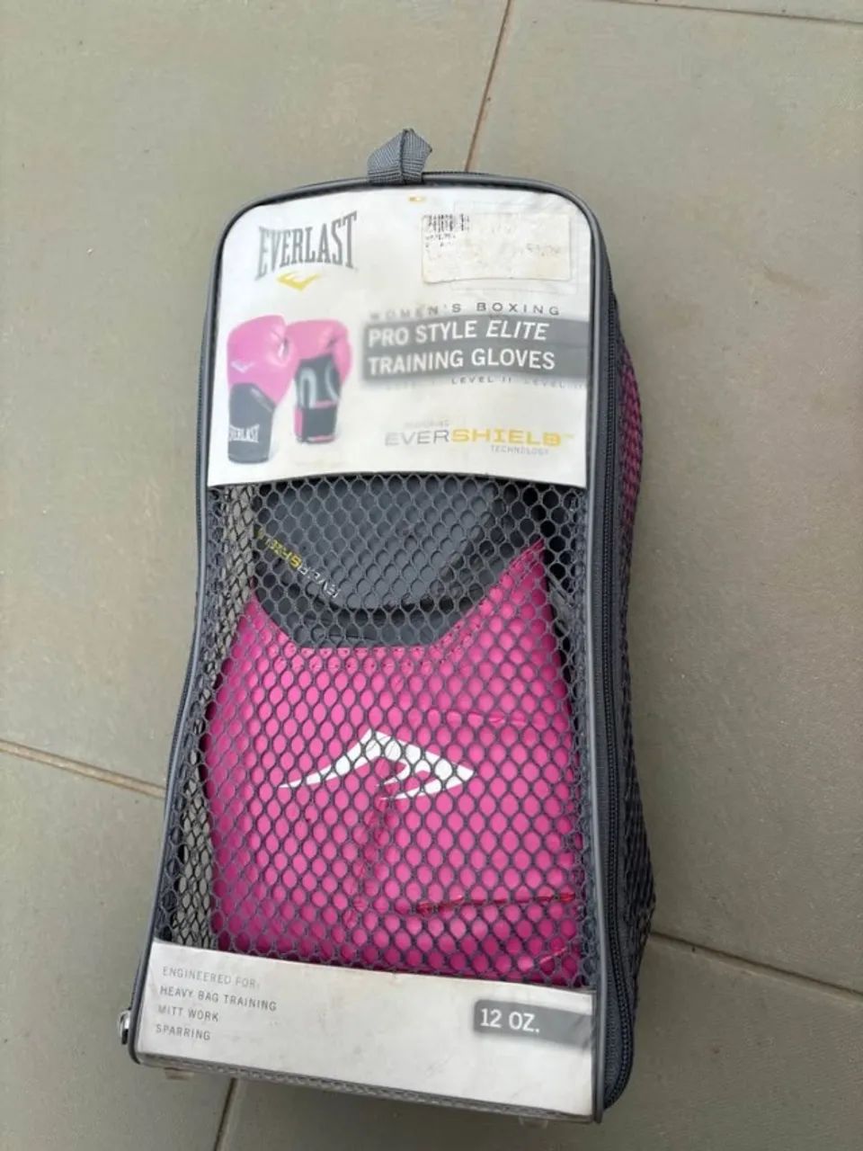 Luvas de boxe / muay thay Everlast 12 oz rosa