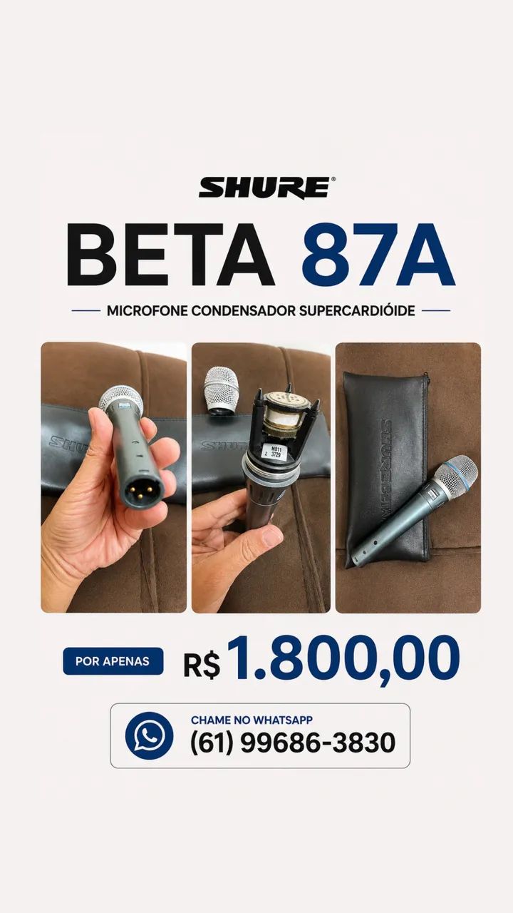Microfone Shure beta 87a