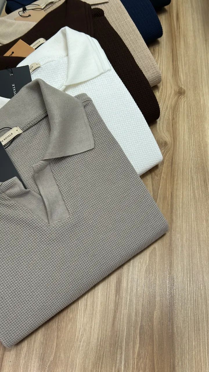CAMISA POLO TRICOT TEXTURIZADA 